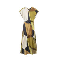 TRAFZA-Vestido largo con estampado para mujer, prenda de manga corta con cuello redondo y botones en la espalda, elegante y ajustado, para verano - details 6