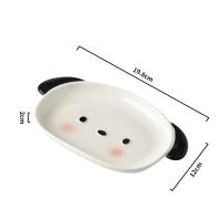 Plato de fruta bonito con forma de perro pequeño, pan de cerámica, plato de postre, 1 ud./2 uds. - details 0