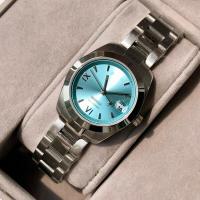 Empress West New Rose Red Crushed Ice Blue Esfera pequeña Banda de acero de cuarzo Reloj de mujer Color de fruta del dragón - details 26
