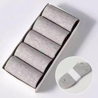 Conjunto de 3 Calcetines Bajos para Hombre - Negro, Blanco y Gris, Desodorantes y Absorbentes del Sudor, Tejido 100% Poliéster con Puños Acanalados para Deporte y Uso Diario - details 5