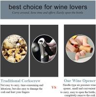 Desarrollo Tecnológico Genial Herramientas de Presión de Aire Abrelatas de Botella de Vino Accesorios de Cocina y Barra Herramientas para Extraer Tapas de Vino Material de Acero Inoxidable Productos Normales - details 10