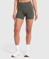 Pantalones cortos sin costuras para mujer, ropa de medio pantalón suave para Fitness, Yoga, gimnasio, correr y bicicleta, novedad - details 17