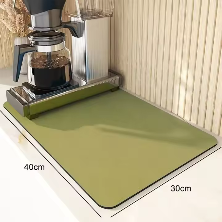 Manta de Secado de Color Sólido Alfombra Absorbente Antideslizante para Cocina y Mesas - 1