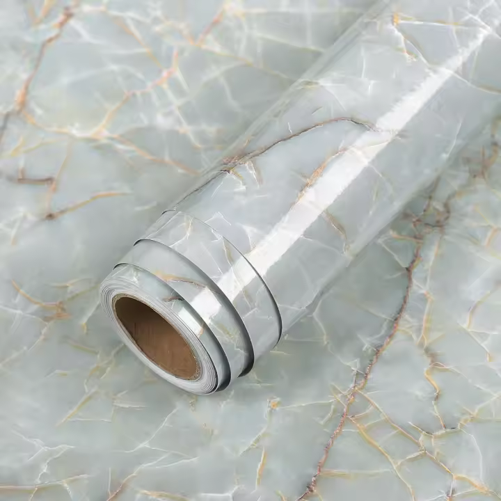 Pegatinas de Pared de Vinilo de Mármol Impermeable Adhesivo de Superficie de Armario de Cocina para Countertops Decalques de Iluminación y Decoración - 1