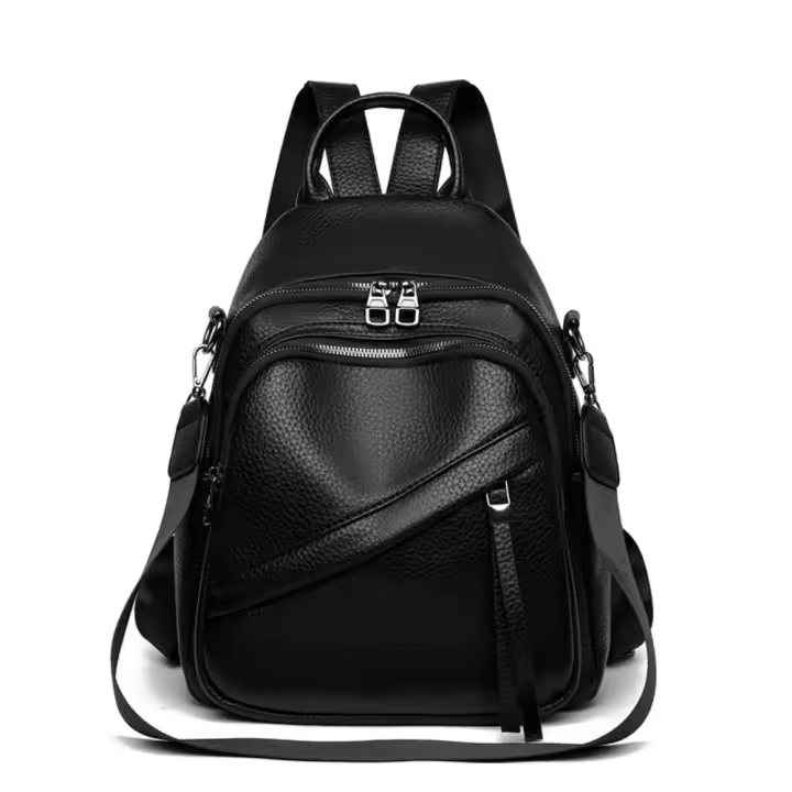 2025 nueva mochila de cuero casual para mujer, mochila de viaje versátil de estilo extranjero de gran capacidad - 1