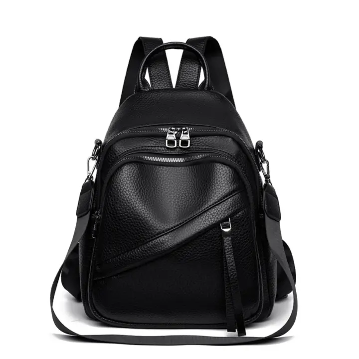 2025 nueva mochila de cuero casual para mujer, mochila de viaje versátil de estilo extranjero de gran capacidad - 1