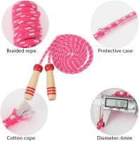 Cuerda de saltar ajustable de 7 pies Cuerda de saltar de algodón para niños y niñas - details 1