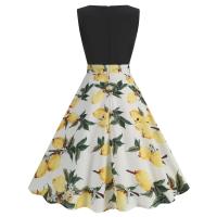 2025 Primavera/Verano nuevo vestido sin mangas de punto empalmado con estampado de flores rosas ropa de mujer - details 10