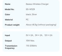 Baseus Cargador Inalámbrico Magnético Mini 15W Carga Rápida para iPhone Accesorios de Electrónica - details 19