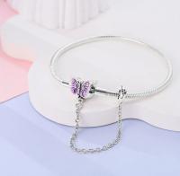 Pulsera de Plata Esterlina 925 Encanto de Mariposa Estrellas Luna Cadena de Seguridad - details 112
