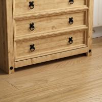 Cómoda Corona de 5 cajones, Hecha con Madera Maciza de Pino Mexicano, y Acabado Encerado Envejecido - details 6