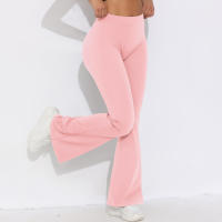Hamidou-pantalones acampanados de Yoga para mujer, Leggings para Fitness, pantalones de cintura alta para levantar el trasero, pantalones de secado rápido para ciclismo y Fitness - details 19
