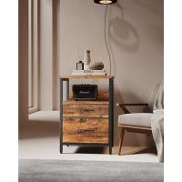 Estantería de árbol, Librería Alta de 6 Niveles Estantería Estrecha de madera con cajones para Sala de Estar, Dormitorio 38×19×112CM Marrón Rústico HBC016H - details 13