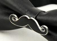 Pajarita de mariposa de PU para hombre, lazo de bigote de Metal, corbatas para caballero y adulto, fiesta de noche de boda - details 2