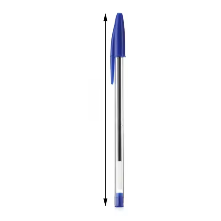 50Pcs Bolígrafos De Punto Redondo 1.0mm Azul Y Negro Plásticos Suministros Escolares Y De Oficina Larga Duración Escritura Suave Regalo Para Estudiantes - 1
