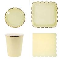 Vajilla Desechable de Papel con Encaje Platos y Tazas para Boda, Fiesta de Cumpleaños, Babería - details 8