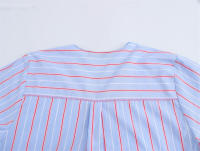 OUWU- Blusas A Rayas Con Cordones Para Mujer, Top Elegante Con Cuello En V Y Manga Larga Con Lazo, Camisa Holgada De Calle Dulce, Novedad De Primavera Y Verano 2025 - details 4
