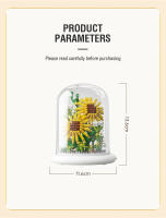 Bloques de construcción LED, ramo de flores eternas, Mini bloque de flores, ladrillo, regalos de cumpleaños para niñas, novia - details 8
