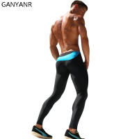 Ganyanr-mallas de compresión para correr para hombre, pantalones largos de Fitness para entrenamiento, gimnasio, trotar, Yoga - details 6