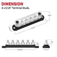 Barra negativa para coche, Terminal 150A, bloque de distribución de energía de 12V, Bus Terminal M8 para barco automotriz - details 16