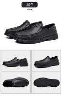 Nuevos zapatos de los hombres de piel de oveja zapatos de cuero de los hombres de un pedal zapatos casuales de los hombres de cuero genuino de mediana edad papá masculino de suela suave zapatos individuales - details 15