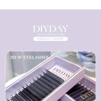 Extensiones de Pestañas en Forma de W DIYDAY Pestañas Suaves Naturales Pre-Hechas con Efecto de Floración Herramientas de Cuidado de la Piel Facial para Maquillaje de Belleza - details 9