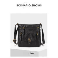 Bolso cuadrado pequeño retro de hombro vertical de moda para mujer, bolso cruzado casual, - details 6