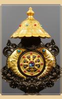 Equipo de plataforma de Buda, colección tántrica tibetana, combinación de Nepal, ocho adornos auspiciosos - details 8