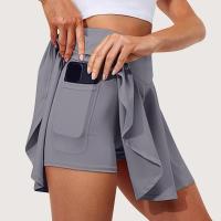 Verano Mujer Sprints tenis baile Fitness faldas cortas juvenil secado rápido sólido forro femenino cintura alta Mini faldas pantalones cortos - details 21