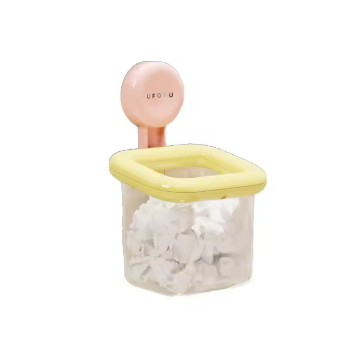 Caja de almacenamiento con ventosa montada en la pared, estuche de almacenamiento para cepillos de dientes, impermeable, ahorro de espacio, estante de baño de plástico a prueba de humedad - 1