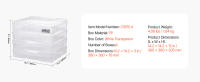Cajas de almacenamiento apilables SucceBuy: transparentes, multiusos con esquinas redondeadas. Ideal para oficina, suministros de arte y manualidades ​ - details 1