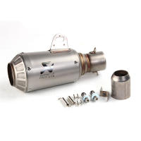 R8 Universal Motorcycle Modify Power Pipe Exhaust Muffler Pipe Escape Moto Scooter ATV Power Pipe With Laser LOGO - details 2