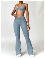 Conjunto de Yoga para Mujeres 2 Piezas Traje de Gimnasio Ropa Deportiva Sujetador de Cintura Alta Pantalones Cortos Leggings de Yoga Material de Nylon Adecuado para Primavera/Verano - details 15