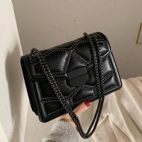 Bolso de hombro Retro con cadena y remaches para mujer, bandolera cuadrada pequeña a la moda de cuero PU con tapa, bolso de diseñador - details 28