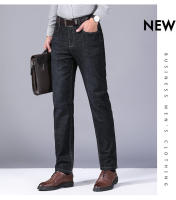 Nuevos Jeans Para Hombre Casual Business Pantalones De Trabajo Rectos De Teléfono Denim Midweight Cierre De Cremallera Talla Media - details 6