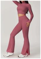 Conjunto de Yoga de Manga Larga Top de Correa Alta y Leggings Deportivos para Mujeres - details 31