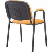 Confidente Ken Pro Tapizada En Tela I Silla De Conferencia con Base De Metal Negro I Silla De Oficina Sin Ruedas I Color:, Color:Negro - details 9