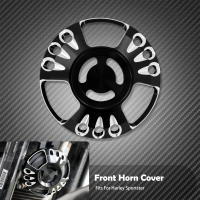 Motorcycle Front Black Speaker Grill Masks Horn Cover For Harley Sportster XL 1200 883 Iron Super Low Roadster Forty Eight 96-22 - details 13