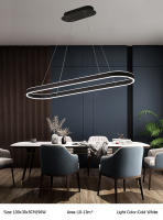 TOMAXIN-Luz LED colgante para comedor, sala de estar, dormitorio, lámpara de araña ovalada, 100CM - details 3