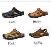 Sandalias de verano para hombre, sandalias romanas clásicas de cuero, zapatillas cómodas para exteriores, chanclas de goma para playa, sandalias de Trekking acuático para hombre - details 3