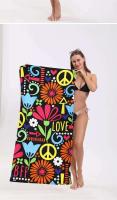 DIZETION Toalla de baño de playa impresa de microfibra absorbente y de secado rápido para Yoga, natación, playa, 70*140CM - details 13