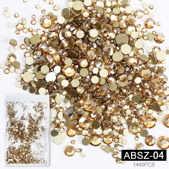 Piedras Preciosas para Uñas Clou Beaute K9 Cristal de Vidrio Decoración de Arte de Uñas Diamond Stone Rhinestones Color Plano - 1