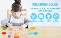 Wooden Color Shape Sorter Puzzle Toy Set