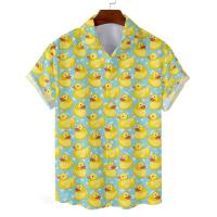 Camisas Casuales para Hombres con Estampado 3D de Oso Ropa de Verano Novedosa, Mangas Cortas, Tallas Grandes y Sueltas - details 3
