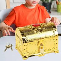 Pirate Chest Storage Box Decorative Pirate Treasure Chest for Candy Cookies Boxes Kids Children Prize Gift Themed Party Favors