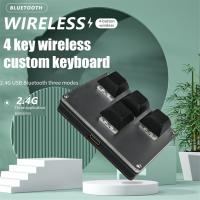 Teclado inalámbrico personalizable de 4 teclas, 2,4G, USB, Bluetooth, teclas trimodo, personalización, teclas intercambiables en caliente - details 4