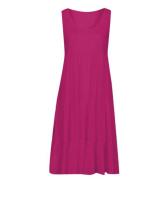 Verano blanco cuello redondo sin mangas volantes Vestidos de playa sueltos mujeres Boho Color sólido elegante vestido veraniego Club fiesta Midi Vestidos - details 3