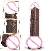 Leten-juguetes sexuales realistas de empuje de silicona para mujeres, consolador telescópico con calefacción vibratoria grande, vibrador con ventosa - details 2