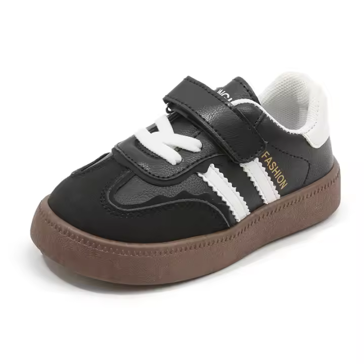 Zapatos de entrenamiento moral para niños 2025 primavera y otoño zapatos deportivos para niños zapatos casuales de junta zapatos blancos pequeños para niñas zapatos de suela blanda para bebé Forrest Gump - 1