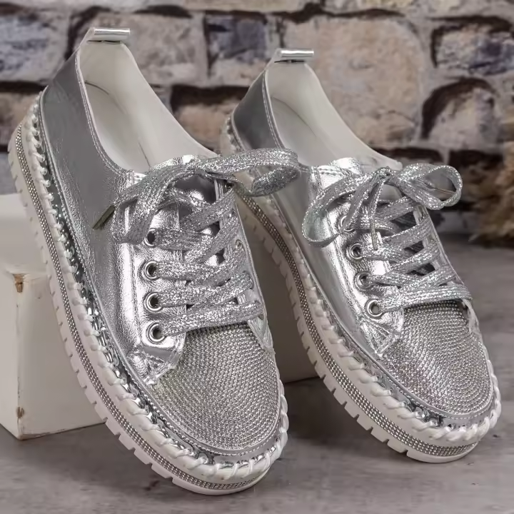 Zapatillas de Encaje Casuales para Mujer Moda en Tus Pies - 1